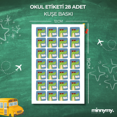 Öğretmen Tebrik Stickerı, Okul Etiketi