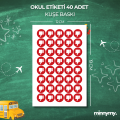 Öğretmen Tebrik Stickerı, Okul Etiketi