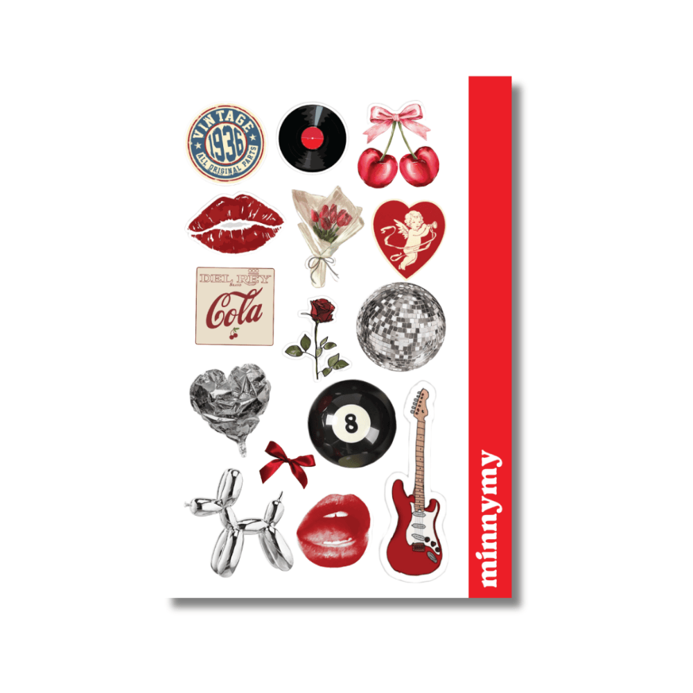 Red Collection Vintage Sticker, Çıkartma