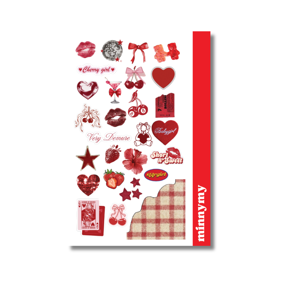 Red Collection Vintage Sticker, Çıkartma