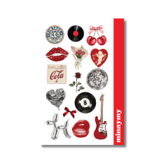 3'lü Red Collection Vintage Sticker, Çıkartma