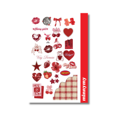 3'lü Red Collection Vintage Sticker, Çıkartma