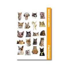 Funny Cat Sticker, Etiket