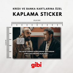 3lü Gibi Dizisi Kredi Kartı Kaplama Sticker