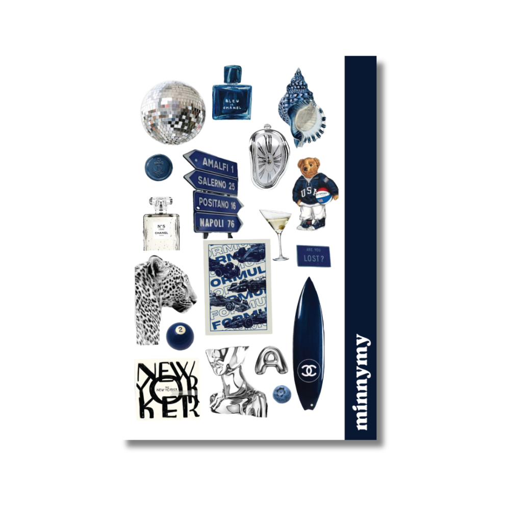 Blue Collection Sticker, Etiket
