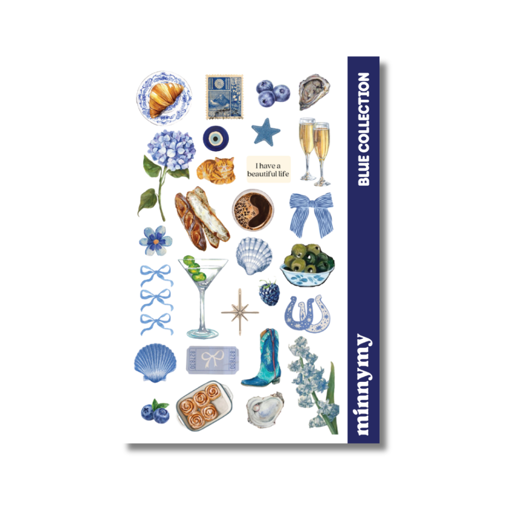 Blue Collection Sticker, Etiket