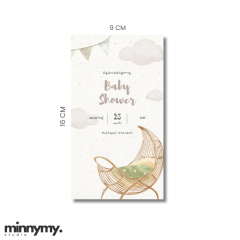 Baby Shower Davetiye 15 Adet