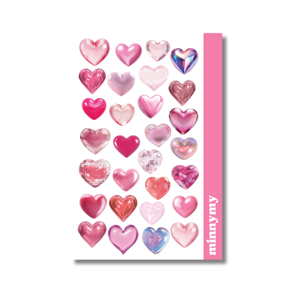 Hearts Collection Sticker, Etiket