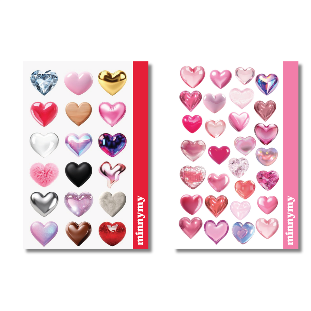 2'li Heart Collection Sticker, Çıkartma