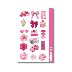 5'li Pink Collection Sticker, Çıkartma