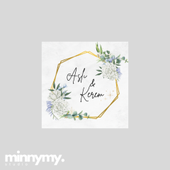 Düğün & Nişan Etiket 72 Adet Kuşe 3,5 CM X 3,5 CM