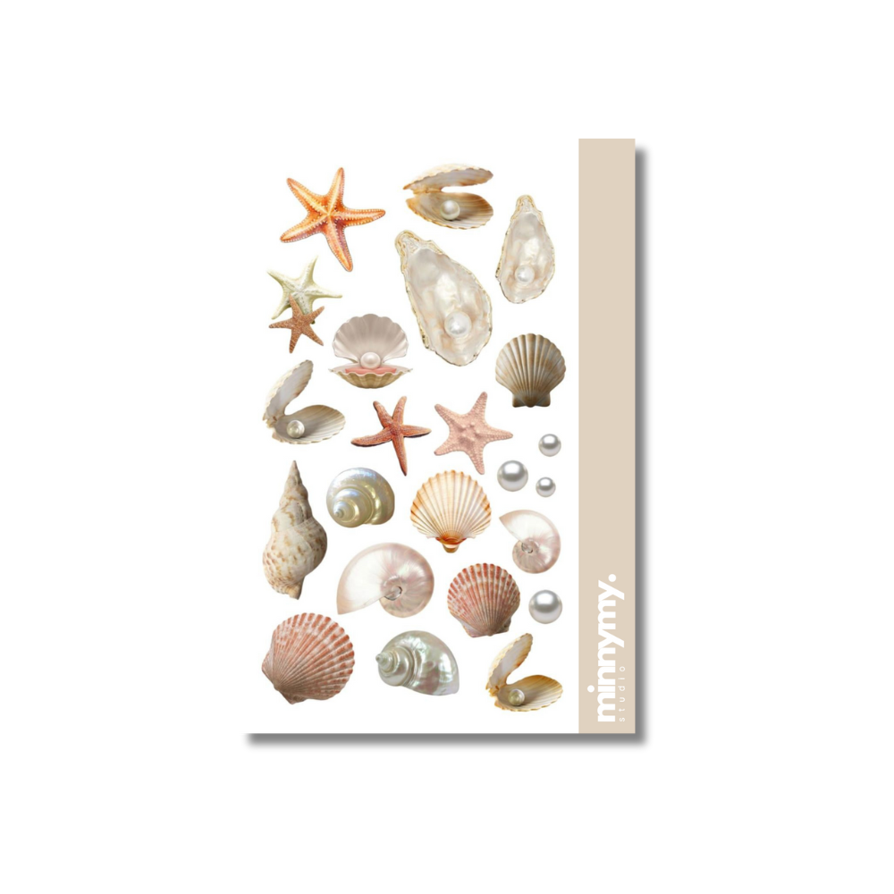 Seashell Collection Sticker, Etiket