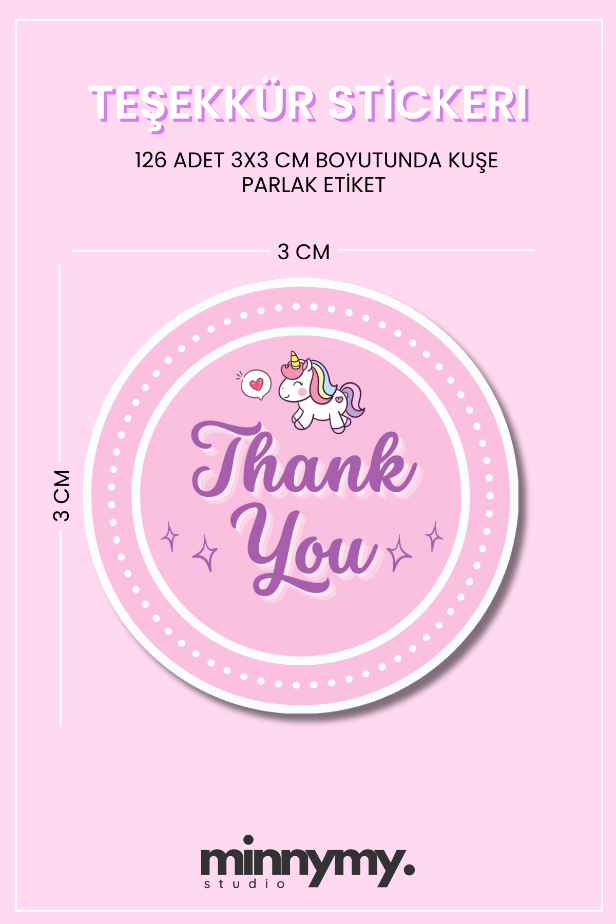 Teşekkür Stickerı, Paketleme Etiketi 01