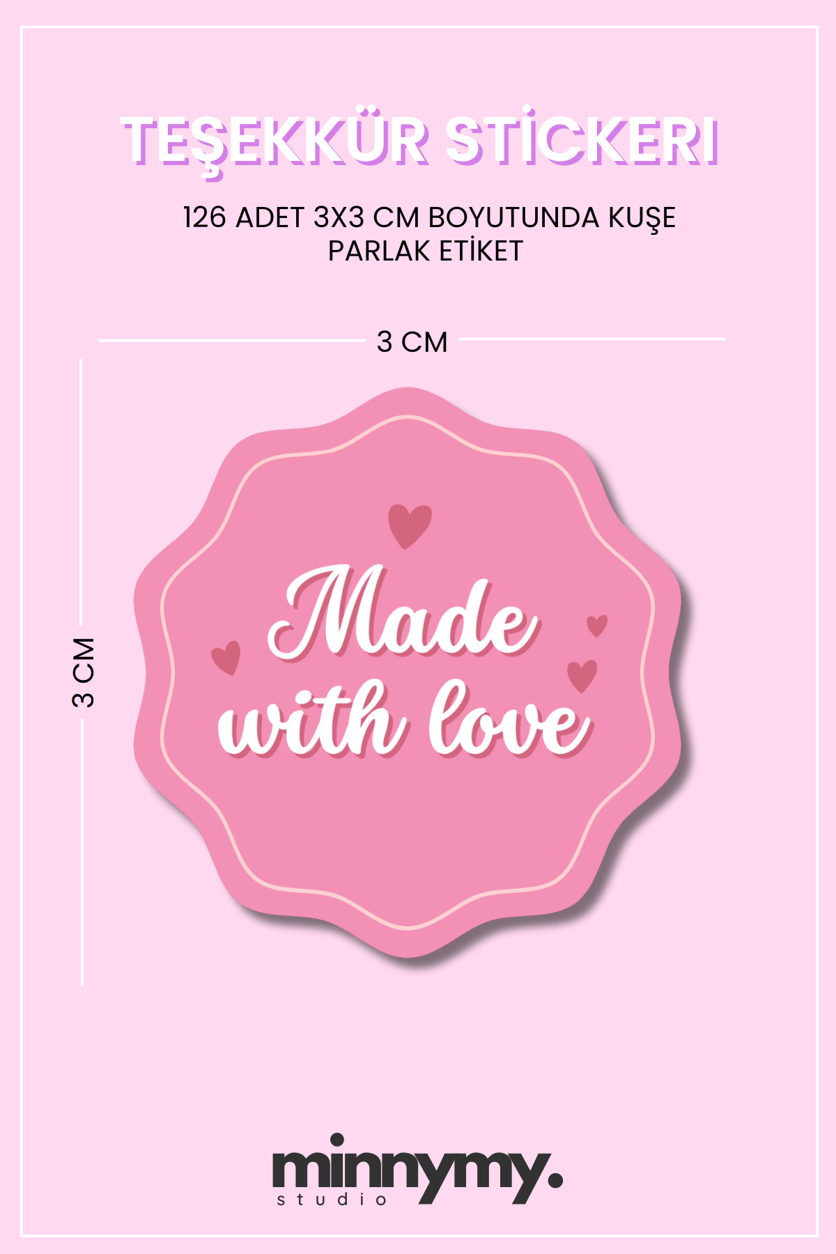 Teşekkür Stickerı, Paketleme Etiketi 02