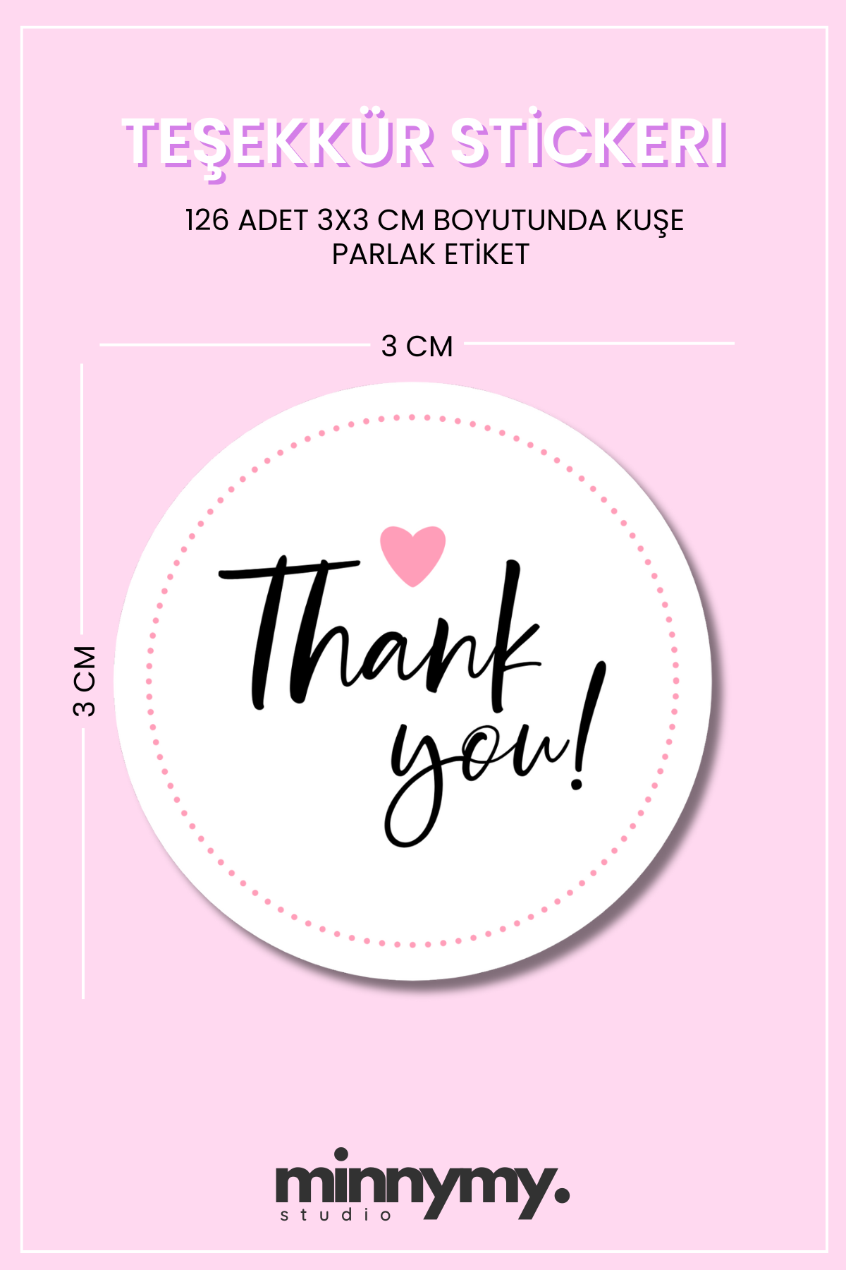 Teşekkür Stickerı, Paketleme Etiketi 03
