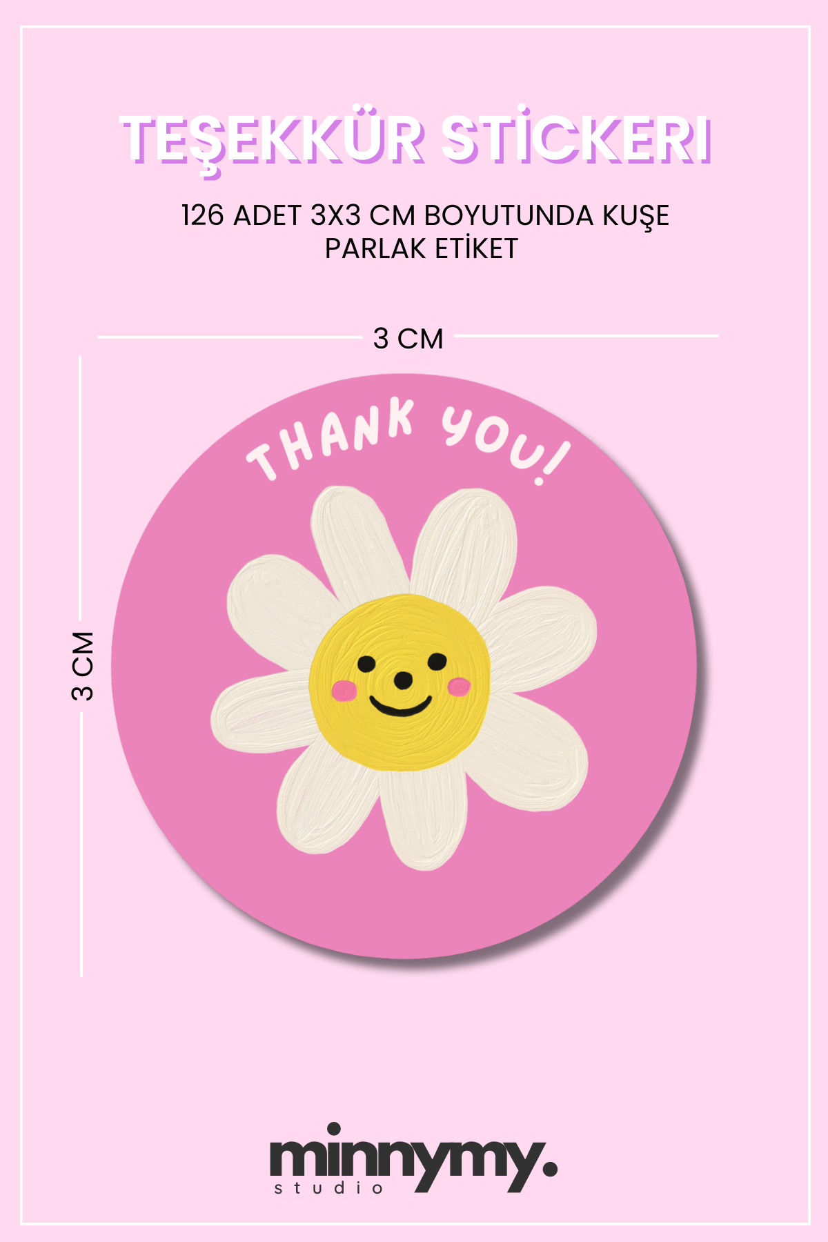 Teşekkür Stickerı, Paketleme Etiketi 04