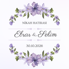 Düğün & Nişan Etiket 72 Adet Kuşe 3,5 CM X 3,5 CM