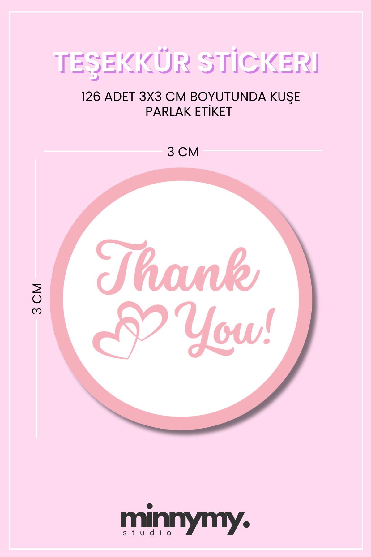 Teşekkür Stickerı, Paketleme Etiketi 08