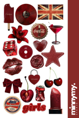 Red Collection Vintage Sticker, Çıkartma