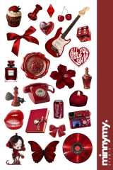 Red Collection Vintage Sticker, Çıkartma