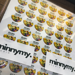 1000 Adet Kurumunuza Özel Logo Baskılı Kare Sticker - Kuşe
