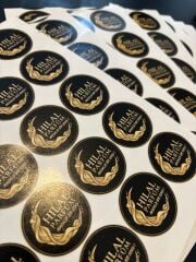 1000 Adet Kurumunuza Özel Logo Baskılı Kare Sticker - Kuşe