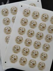 1000 Adet Kurumunuza Özel Logo Baskılı Kare Sticker - Kuşe