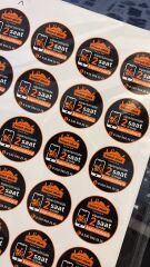 1000 Adet Kurumunuza Özel Logo Baskılı Kare Sticker - Kuşe