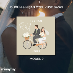 Düğün & Nişan Etiket Kuşe Kare Sticker