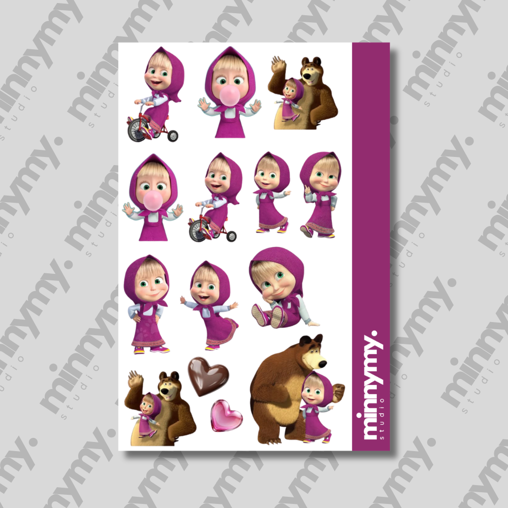 Maşa ile Koca Ayı Sticker , Çıkartma