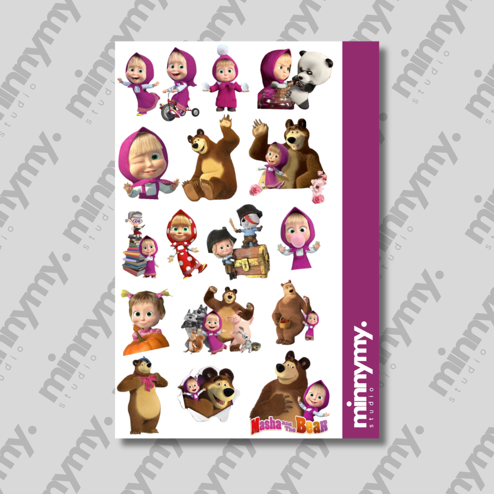 Maşa ile Koca Ayı Sticker , Çıkartma