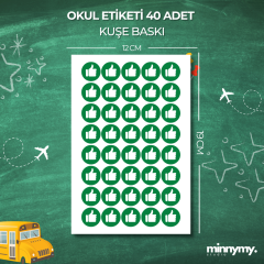 Öğretmen Tebrik Stickerı, Okul Etiketi