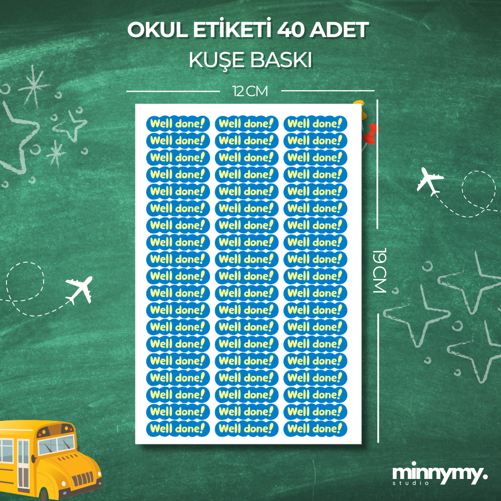 Öğretmen Tebrik Stickerı, Okul Etiketi