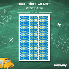 Öğretmen Tebrik Stickerı, Okul Etiketi