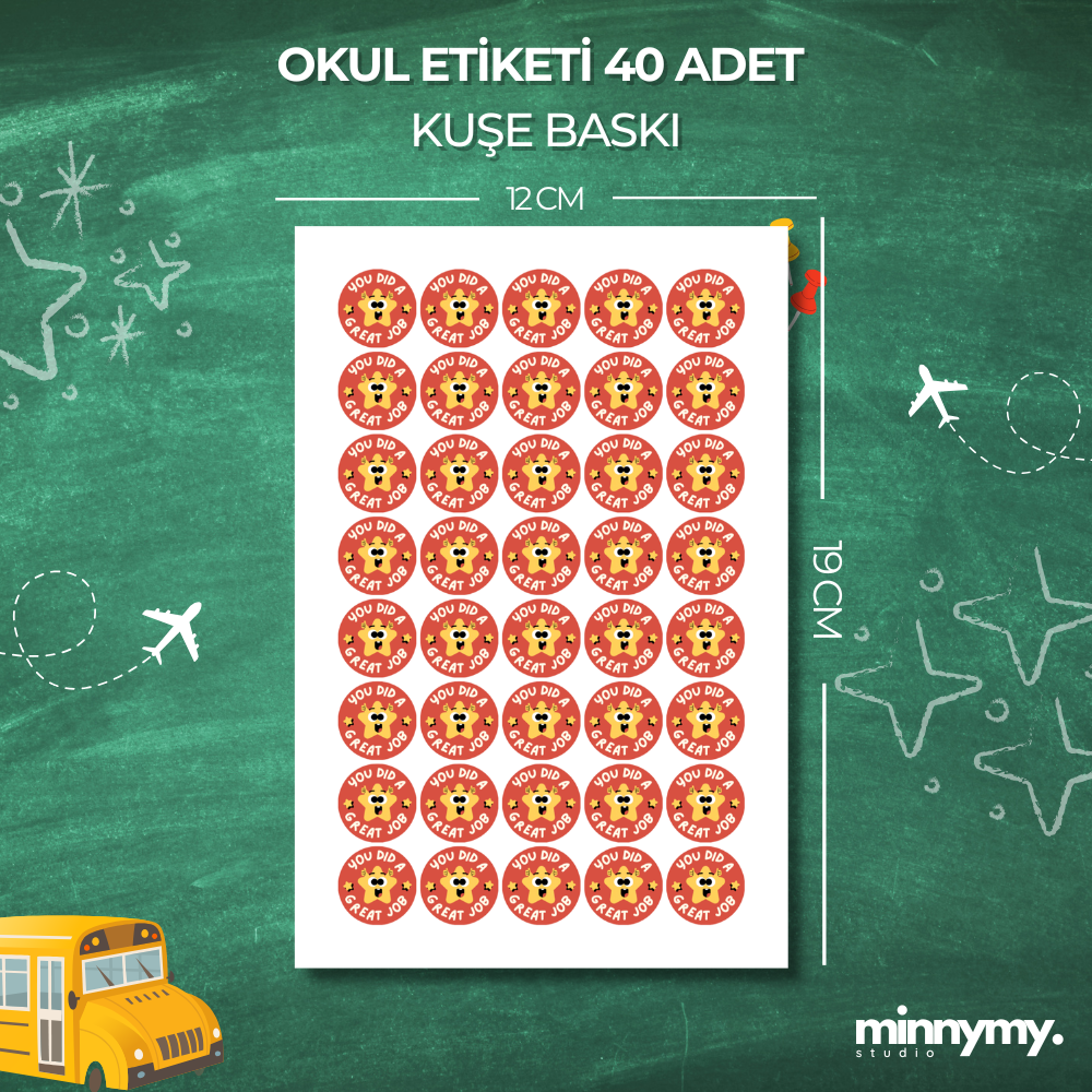 Öğretmen Tebrik Stickerı, Okul Etiketi